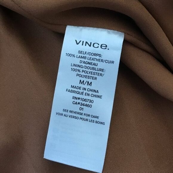 Vince Tan Suede Leather Belted Trench Coat Medium - Picture 13 of 16